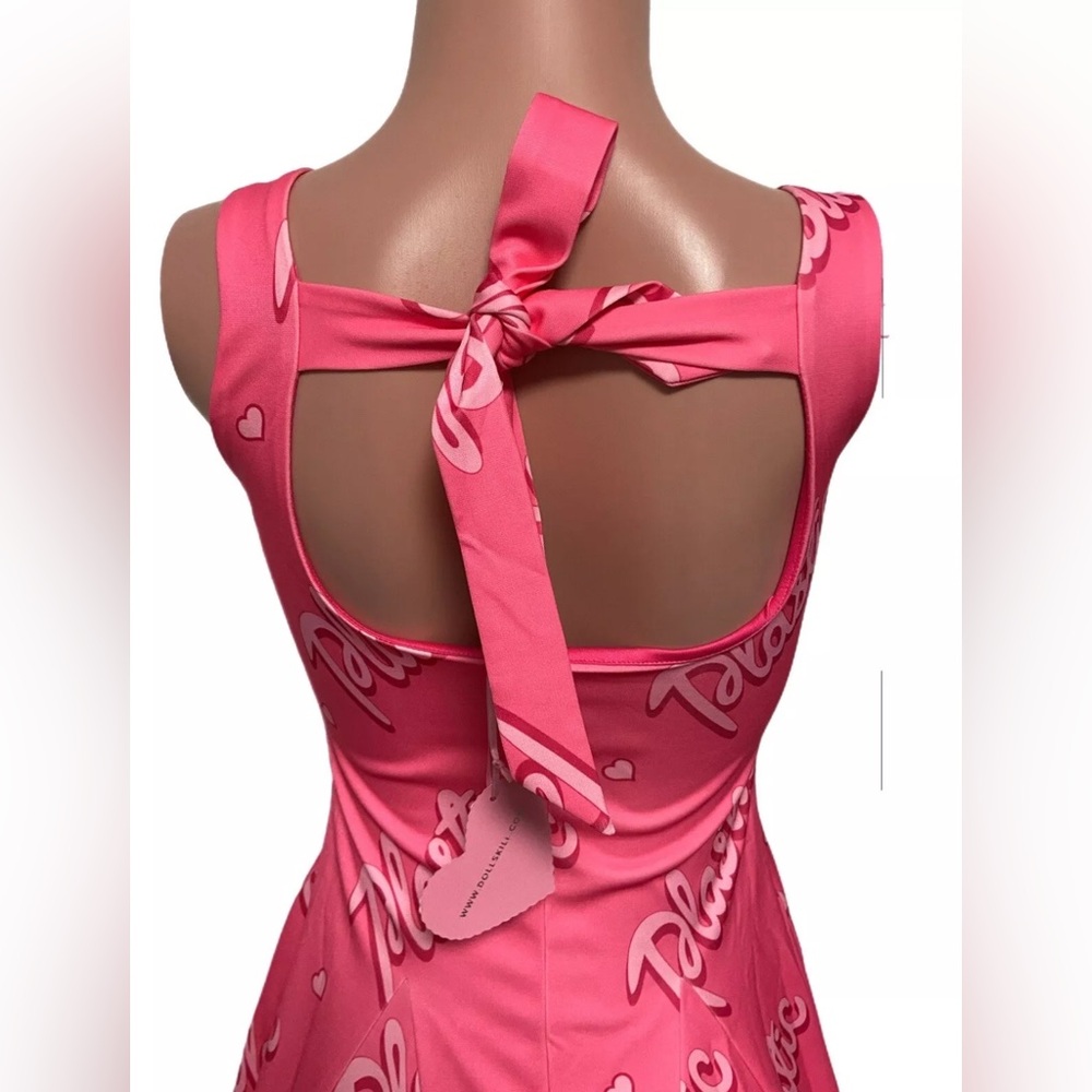 Pink Graphic Dress - Picture 5 of 5